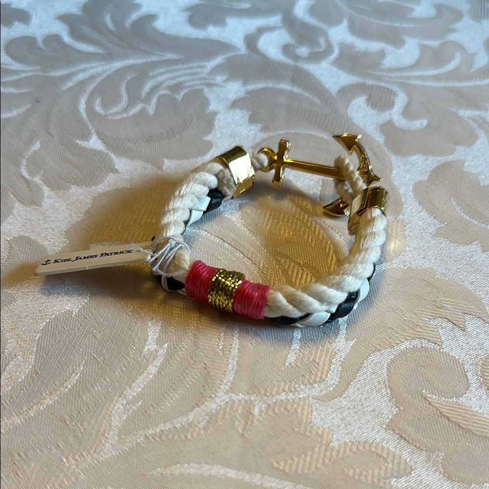 Kiel James Patrick Kids Gold and Pink Nautical Bracelet NWT